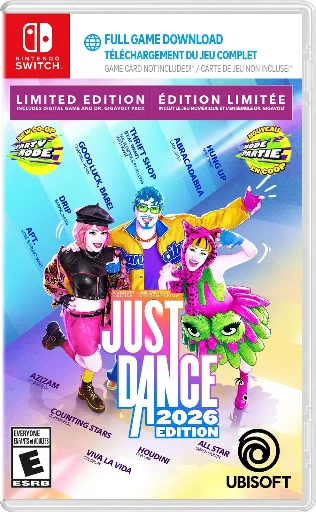 Just Dance 2026 Edition Nintendo Switch Code in Box