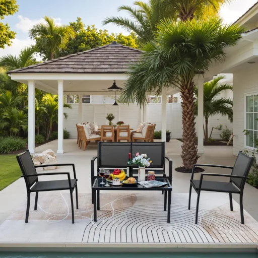 Onika 4 Piece Patio Conversation Set