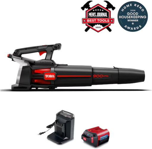 Toro Flex-Force 60-volt 900-CFM 165-MPH Battery Handheld Leaf Blower 4 Ah Battery Deal