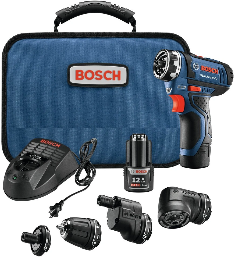 Bosch 12V Max 5-In-1 Flexiclick System Drill/Driver w/ 2 x 2Ah Battery & Charger Deal