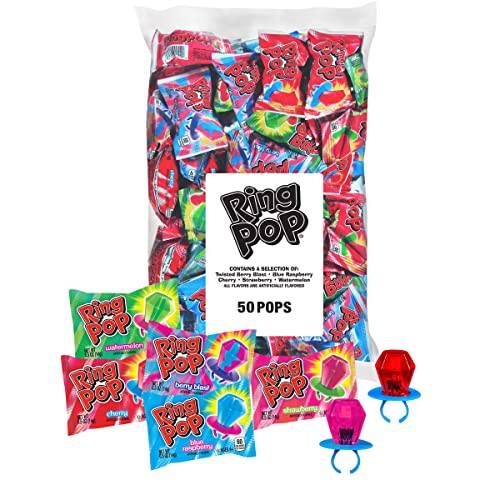 Ring Pop Halloween Candy Lollipops 50 Ct