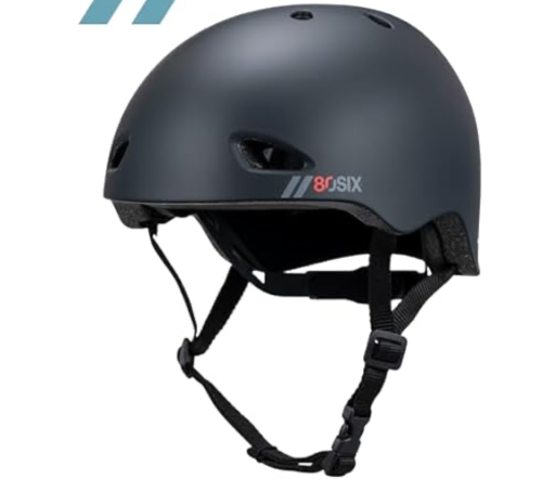 80Six E-Ride Helmet with LED Black Matte