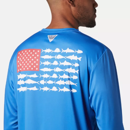 Columbia Men's Terminal Tackle PFG Fish Flag Long Sleeve Tee