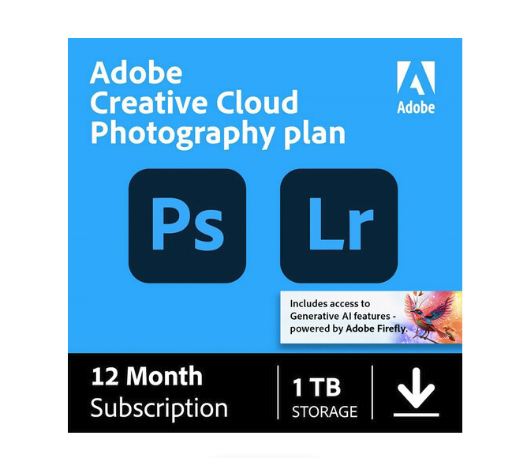 Adobe Creative Cloud Photography Plan with 1TB Cloud