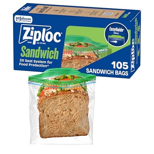 Ziploc Sandwich Bags with EasyGuide Texture