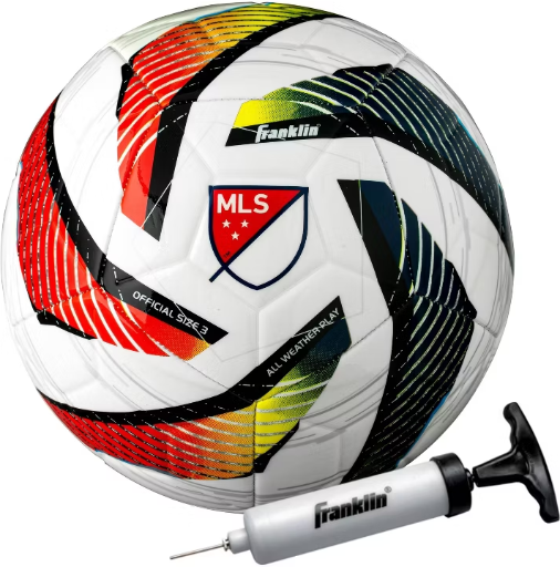 Franklin Sports MLS Tornado Youth Soccer Ball w/ Air Pump (Size 3, Multicolor) Deal