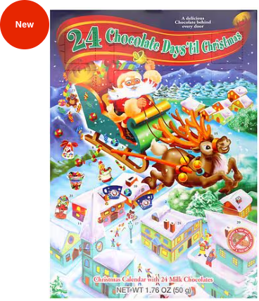 Nice! Christmas Calendar with 24 Milk Chocolates