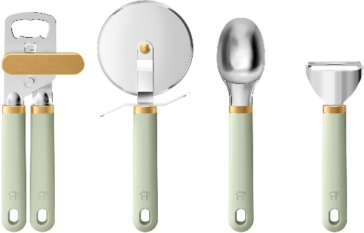 Beautiful 4-Piece Essentials Gadget Set, Sage Green