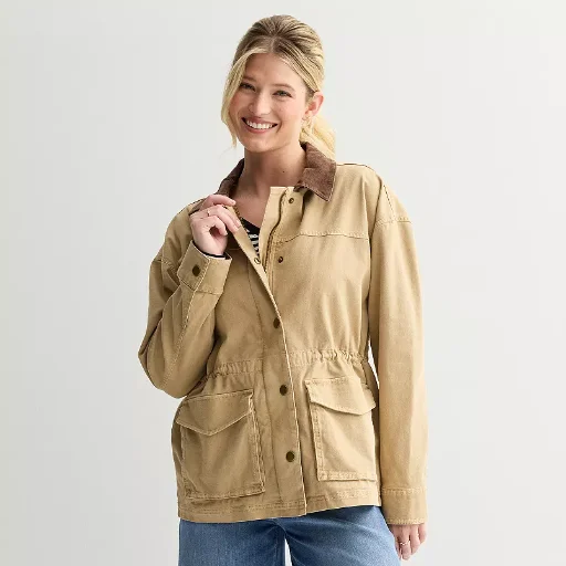 Sonoma Goods For Life Women's Patch Pocket Barn Jacket