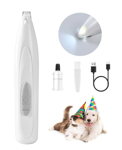 FURBONA Rechargeable Dog & Pet Paw Trimmer w/ LED Light