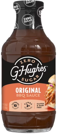 G. HUGHES Zero Sugar BBQ Sauces 18oz Bottle