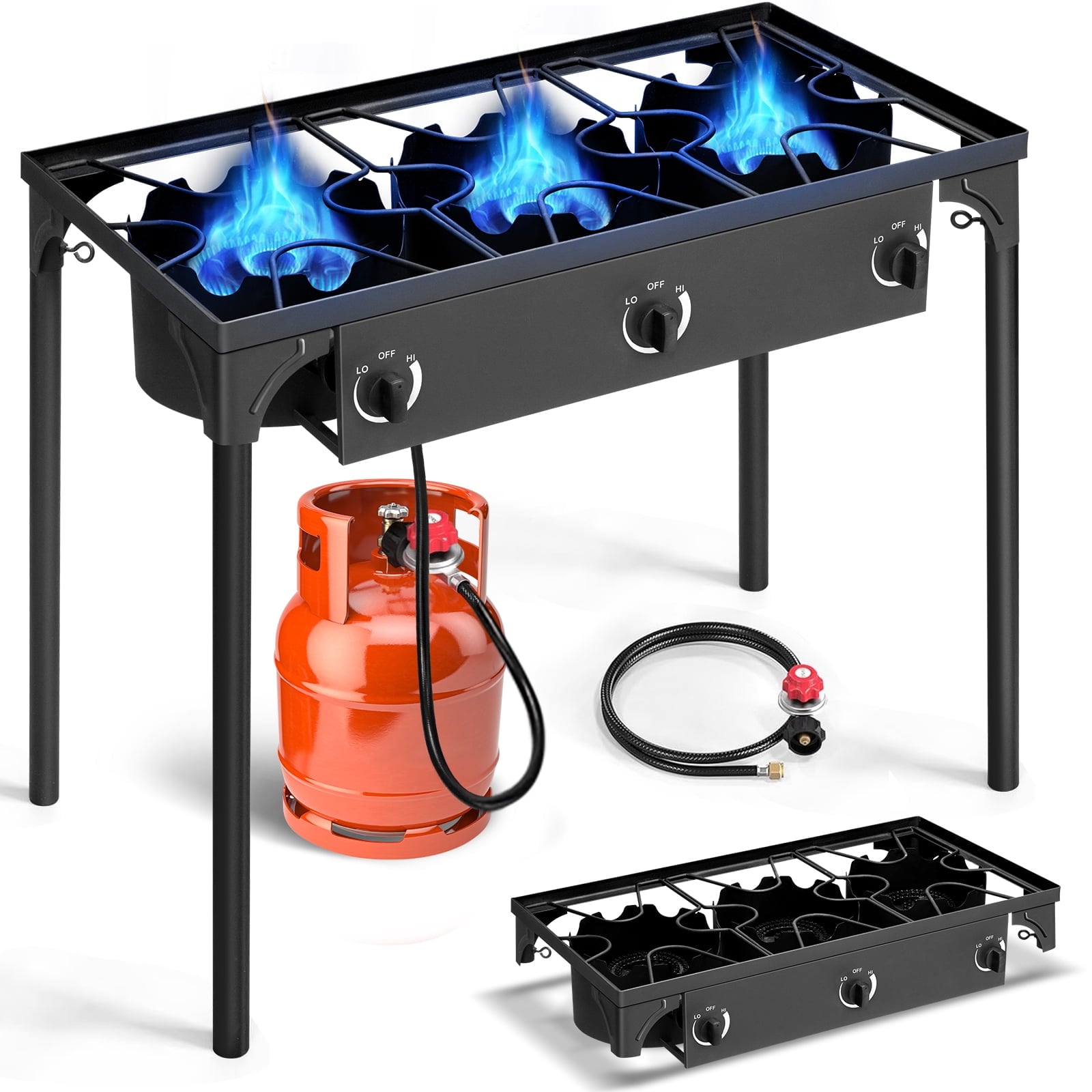 Ktaxon 3 Burner Gas Propane Cooker Outdoor Camping Grill 225,000 BTU Deal