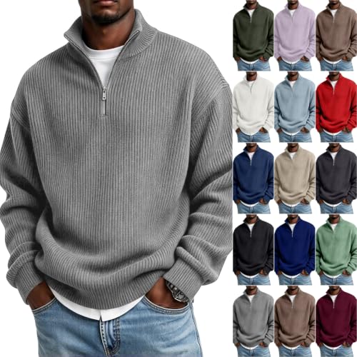 Big and Tall Quarter Zip Long Sleeve Henley Pullover
