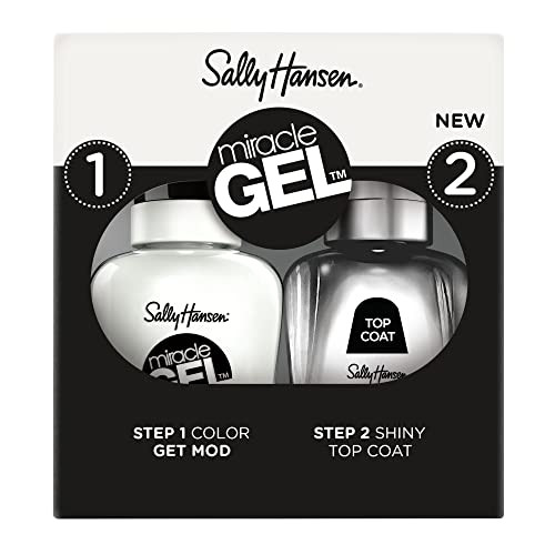 Sally Hansen Miracle Nail Polish Duo Set (Gel Get Mod and Shiny Top Coat)