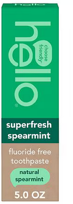 Hello Fluoride Free Toothpaste SuperFresh Spearmint 5.0 oz Deal