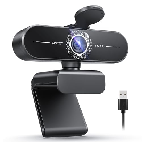 EMEET C60E 4K 30FPS Webcam w/ PDAF Autofocus & Dual Mics