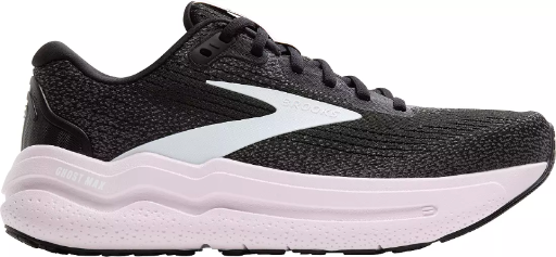Brooks Women's Ghost Max 2 Running Shoes (Black/White/Purple)