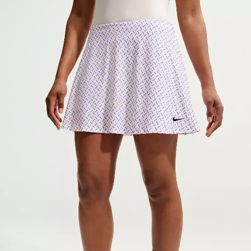 Nike Women's Victory Dri-FIT Mid-Rise Flouncy Tennis Skort (White/Black, XS-XL) Deal