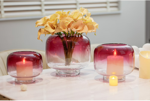 Mainstays 8" Ombre Glass Hurricane Pillar Candle Holder Deal