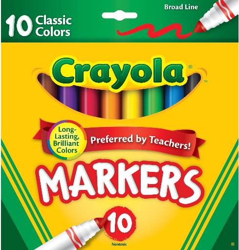 Crayola Broad Line Markers 10-Count