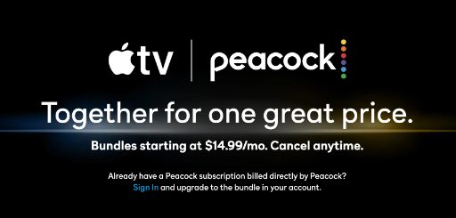 Peacock & Apple TV Bundle