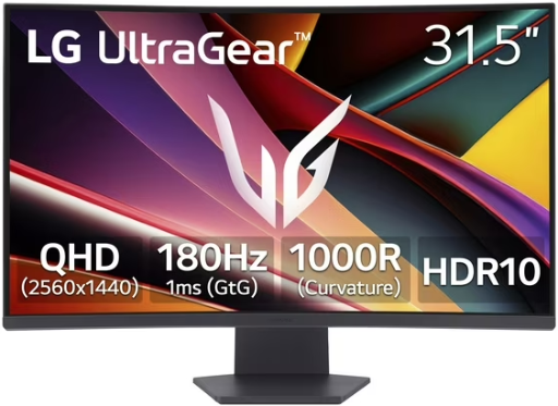 LG UltraGear 32" 1440p 180Hz Curved Gaming Monitor
