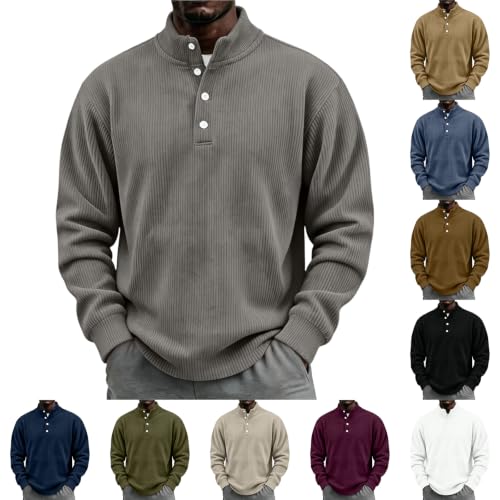 Mens Corduroy Mock Neck Sweatshirt Deal