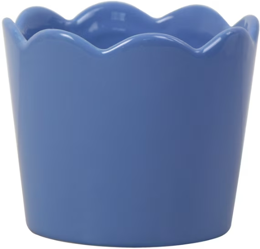 Mainstays Small 6in Round Scallop Ceramic Planter
