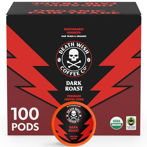 Death Wish Coffee Dark Roast Single-Serve Pods 100 Count Deal