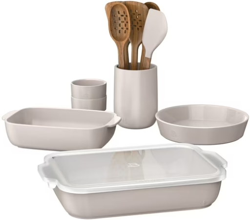 12-Piece Beautiful by Drew Barrymore Stoneware Bakeware & Kitchen Tools Set
