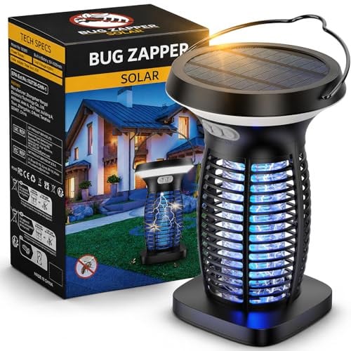 (Prime Deal) OnBeam Solar Bug Zapper Outdoor w/ 4200V Electric Grid