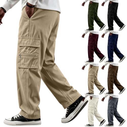 Men's Relaxed Fit Work Loose Fit Cargo Pants