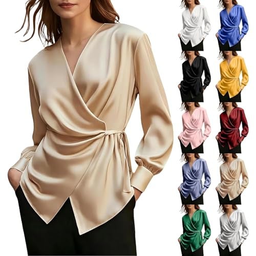 Business Casual Satin Tops  