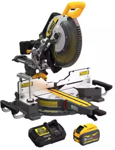 DEWALT 60V 12 in. Cordless Sliding Miter Saw Kit with 9.0Ah Battery Pack