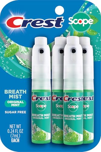 Crest Scope Mint Breath Mist Sprays 4-Pack 0.24-Oz