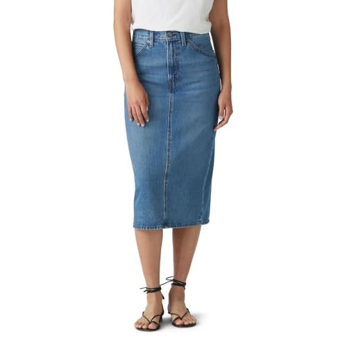 Levi's Womens High-Rise Slit Skirt