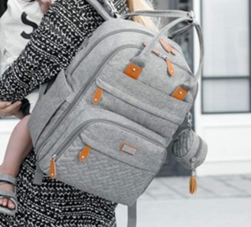 Diaper Bag Backpack (Light Gray)