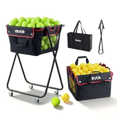 VEVOR Tennis Ball Hopper, 175 Tennis Balls or 290 Pickleballs Capacity Deal