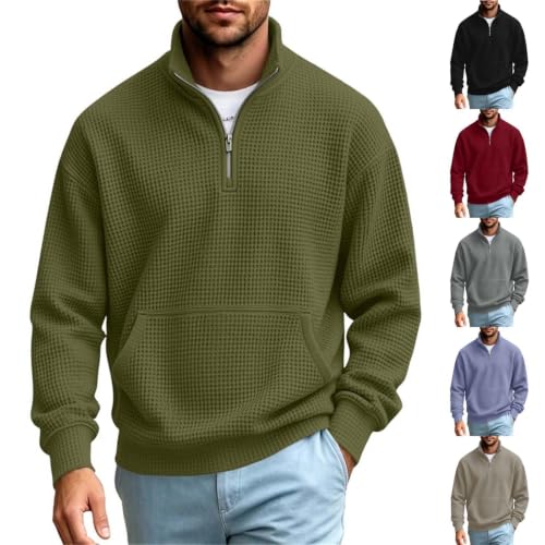 Quarter Zip Mock Neck Pullover