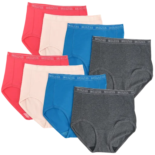 Breezies Signature Women's Jersey Knit Full Brief Panty 8-Pack Deal