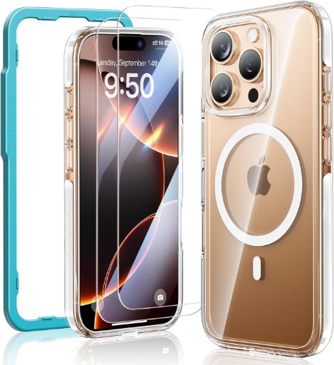SMARTDEVIL Magnetic Phone Case for iPhone 16 & 17 + 2 Screen Protectors