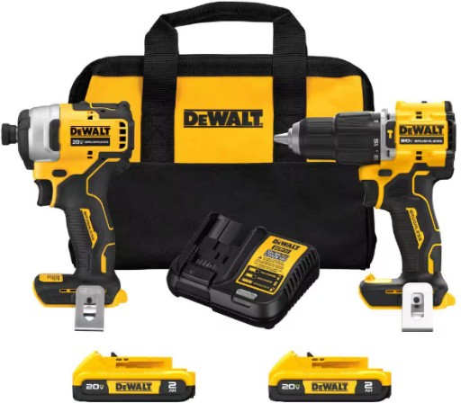DeWalt ATOMIC 20-Volt MAX Lithium-Ion Cordless 2-Tool Combo Kit with (2) 2.0Ah Batteries
