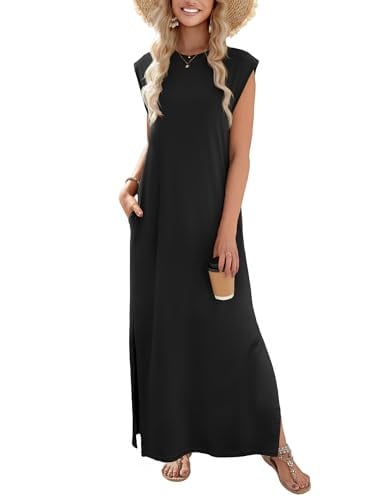 Long Maxi Sundresses Black Deal