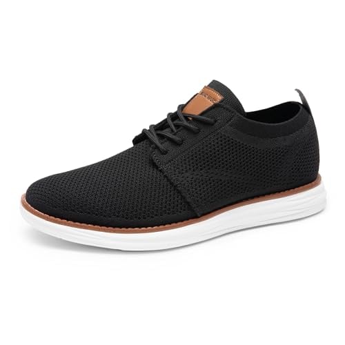 Bruno Marc Men's KnitFlex Breeze Casual Dress Sneakers (Black)