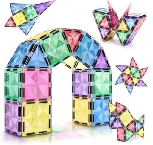 120 PCS Magnetic Building Tiles Set Deal