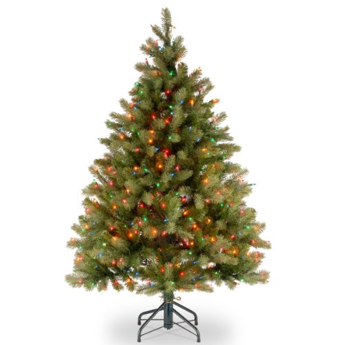 4.5-Foot National Tree Company Pre-Lit 'Feel Real' Artificial Full Downswept Christmas Tree