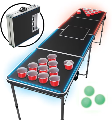 MinnARK Sports 8' LED Portable Folding Pong Table Deal
