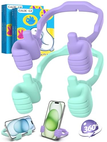 CALDEVER Thumbs Up 360° Adjustable Cell Phone Stand, 2-Pack (3 Colors) Deal