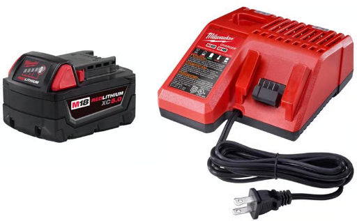 Milwaukee M18 RedLithium XC5.0 5 Ah Lithium-Ion Battery and Charger Starter Kit 2 pc Deal