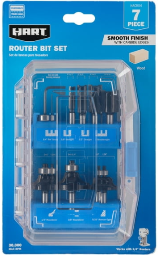 HART 7-Piece Decorative Router Bit Set Deal